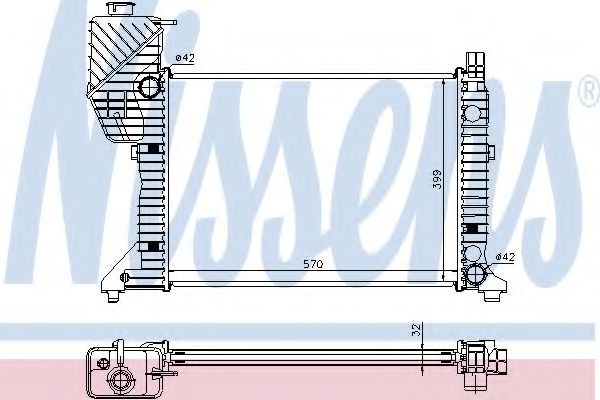 NISSENS 62687A Радиатор охлаждения двигателя для MERCEDES-BENZ SPRINTER