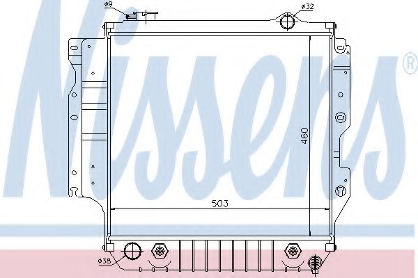 NISSENS 60993 Радиатор охлаждения двигателя для JEEP