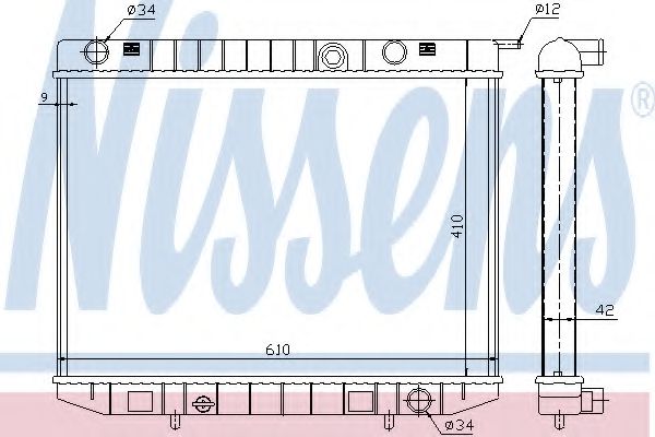 NISSENS 63299 Радиатор охлаждения двигателя для OPEL FRONTERA A (5MWL4)