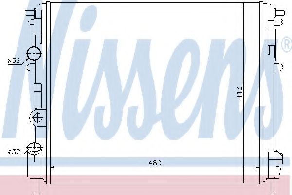 NISSENS 637931 Радиатор охлаждения двигателя для NISSAN