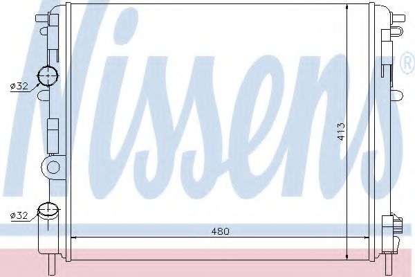 NISSENS 63809 Радиатор охлаждения двигателя для NISSAN