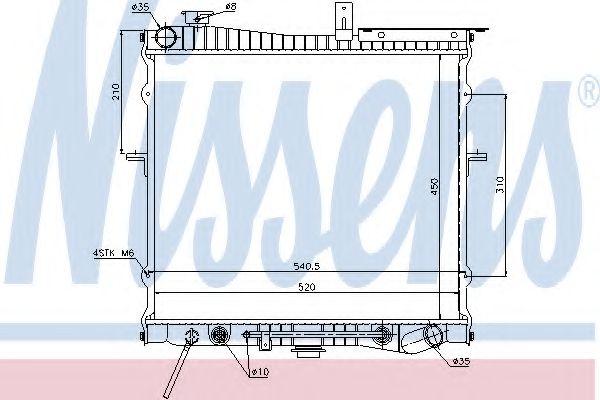 NISSENS 66644 Крышка радиатора для KIA SPORTAGE (K00) 2.0 TD 4WD