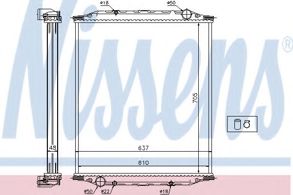 NISSENS 628790 Радиатор, охлаждение двигателя 