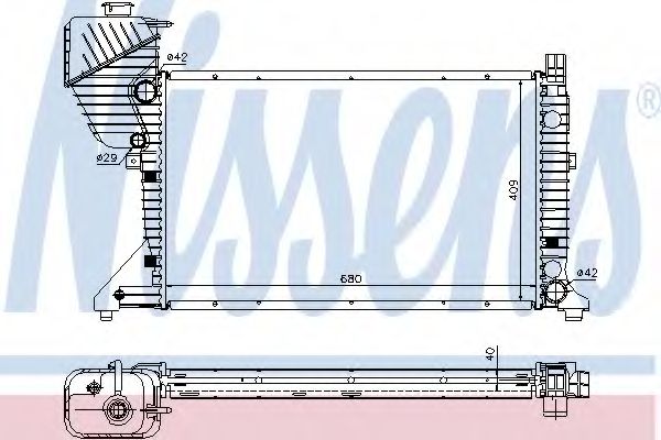 NISSENS 62519A Радиатор охлаждения двигателя для MERCEDES-BENZ SPRINTER