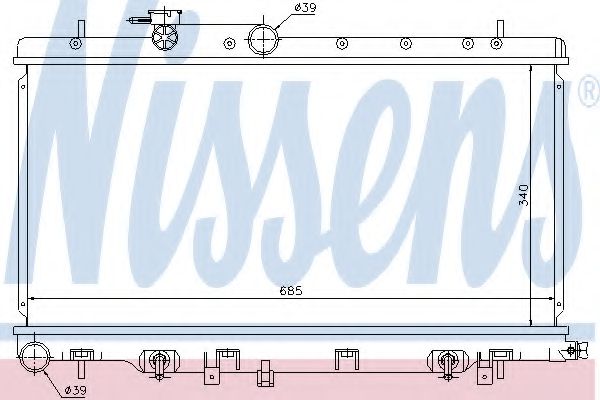 NISSENS 67711 Радиатор охлаждения двигателя для SUBARU