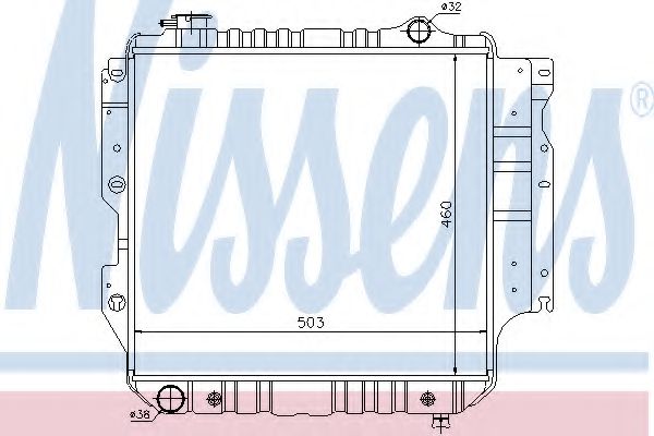 NISSENS 61015 Радиатор охлаждения двигателя для JEEP