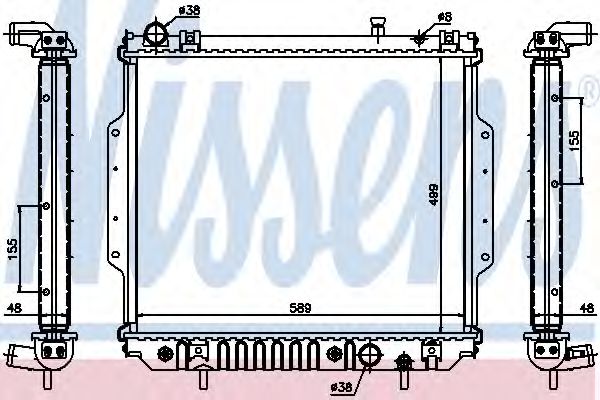 NISSENS 61020A Радиатор охлаждения двигателя NISSENS для JEEP