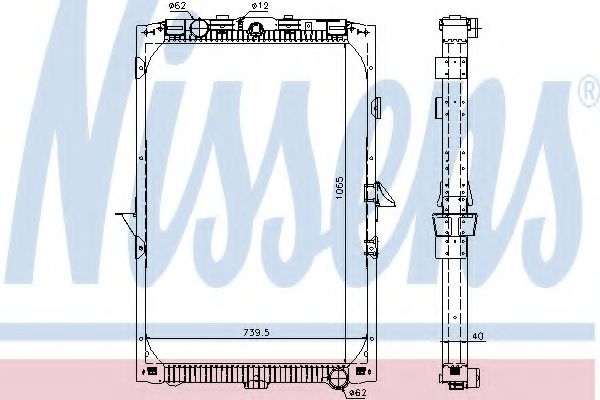 NISSENS 61447 Радиатор охлаждения двигателя для DAF XF
