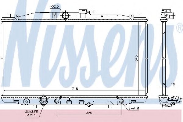 NISSENS 68152 Радиатор охлаждения двигателя NISSENS для HONDA