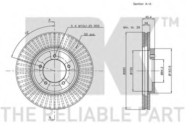 314561 NK Тормозной диск 314561 NK Тормозной диск