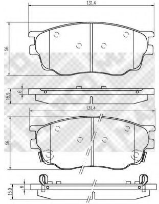 MAPCO 6658 Тормозные колодки MAPCO для MAZDA