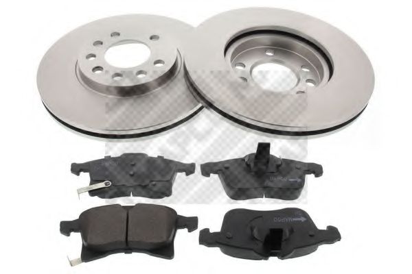 MAPCO 47912 Комплект тормозов, дисковый тормозной механизм 