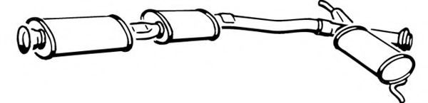 FONOS 611331 Средний глушитель выхлопных газов 