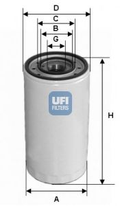 UFI 2330300 Масляный фильтр для RENAULT TRUCKS MESSENGER
