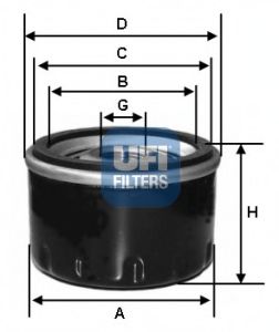 UFI 2345800 Масляный фильтр для VOLVO 440