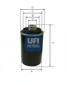 UFI 2349300 Масляный фильтр UFI для VOLKSWAGEN