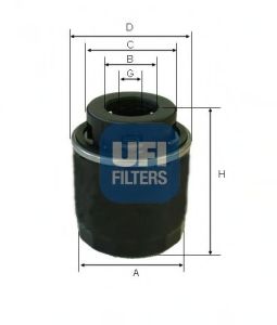 UFI 2349400 Масляный фильтр UFI для AUDI