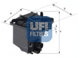 UFI 2402700 Топливный фильтр для CITROËN C2