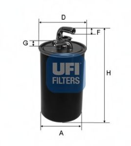 UFI 2403000 Топливный фильтр для DODGE