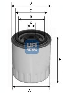 UFI 2432100 Топливный фильтр для SSANGYONG MUSSO