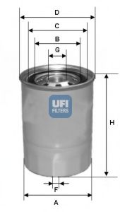 UFI 2433900 Топливный фильтр UFI 