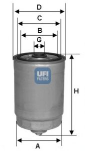UFI 2435000 Топливный фильтр UFI 