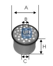 UFI 2439000 Топливный фильтр UFI для FIAT