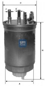 UFI 2441200 Топливный фильтр UFI для FIAT