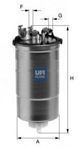 UFI 2442800 Топливный фильтр для SEAT