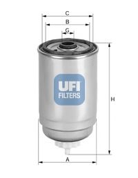 UFI 2443900 Топливный фильтр для HYUNDAI SANTA FE