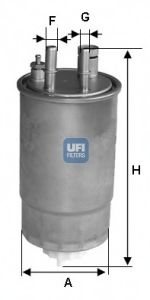 UFI 24ONE00 Топливный фильтр UFI для FIAT