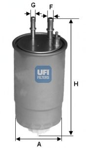 UFI 24ONE01 Топливный фильтр UFI для FIAT