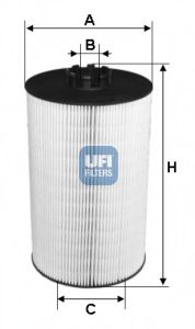 UFI 2500700 Масляный фильтр UFI для MERCEDES-BENZ