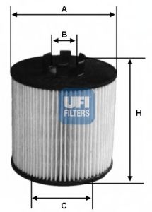 UFI 2501200 Масляный фильтр для OPEL AGILA