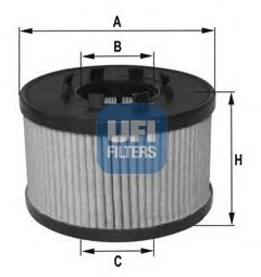 UFI 2501700 Масляный фильтр UFI для CADILLAC
