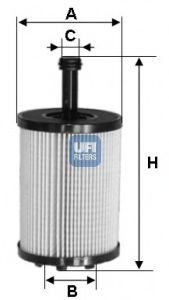 UFI 2502300 Масляный фильтр для MITSUBISHI OUTLANDER