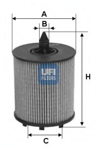 UFI 2502400 Масляный фильтр для CHEVROLET MALIBU