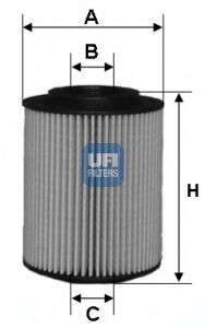 UFI 2505400 Масляный фильтр UFI для CHRYSLER