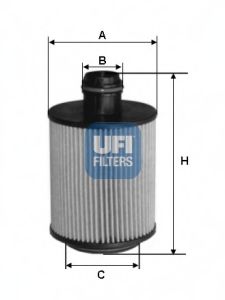UFI 2506100 Масляный фильтр для ALFA ROMEO BRERA