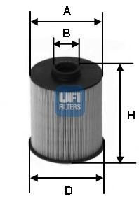 UFI 2600600 Топливный фильтр UFI 