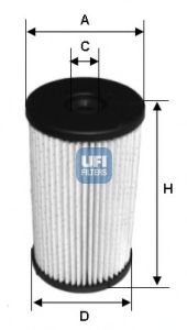 UFI 2600700 Топливный фильтр для SKODA