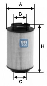 UFI 2601400 Топливный фильтр для VOLKSWAGEN