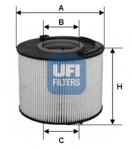 UFI 2601500 Топливный фильтр для PORSCHE