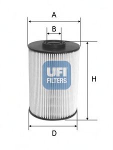 UFI 2603700 Топливный фильтр UFI для CITROEN