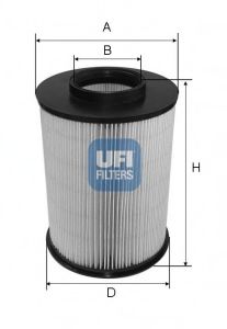 UFI 2767500 Воздушный фильтр для VOLVO C30