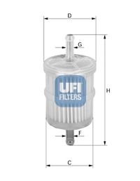 UFI 3100100 Топливный фильтр UFI для FIAT
