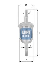 UFI 3101200 Топливный фильтр для TRABANT
