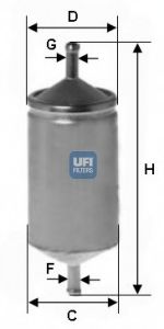 UFI 3150100 Топливный фильтр UFI для FIAT