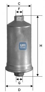 UFI 3150400 Топливный фильтр UFI для FIAT