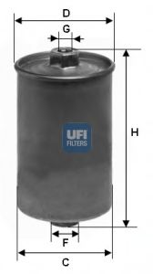 UFI 3150700 Топливный фильтр для AUDI 100 (4A, C4)